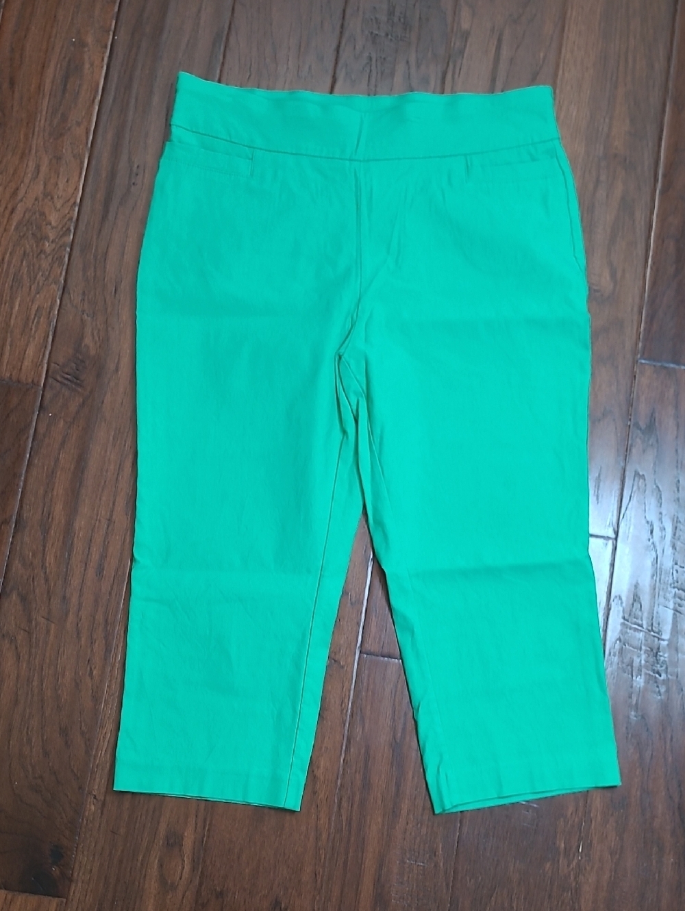Kim Rogers Green Pullon Capris Size 14